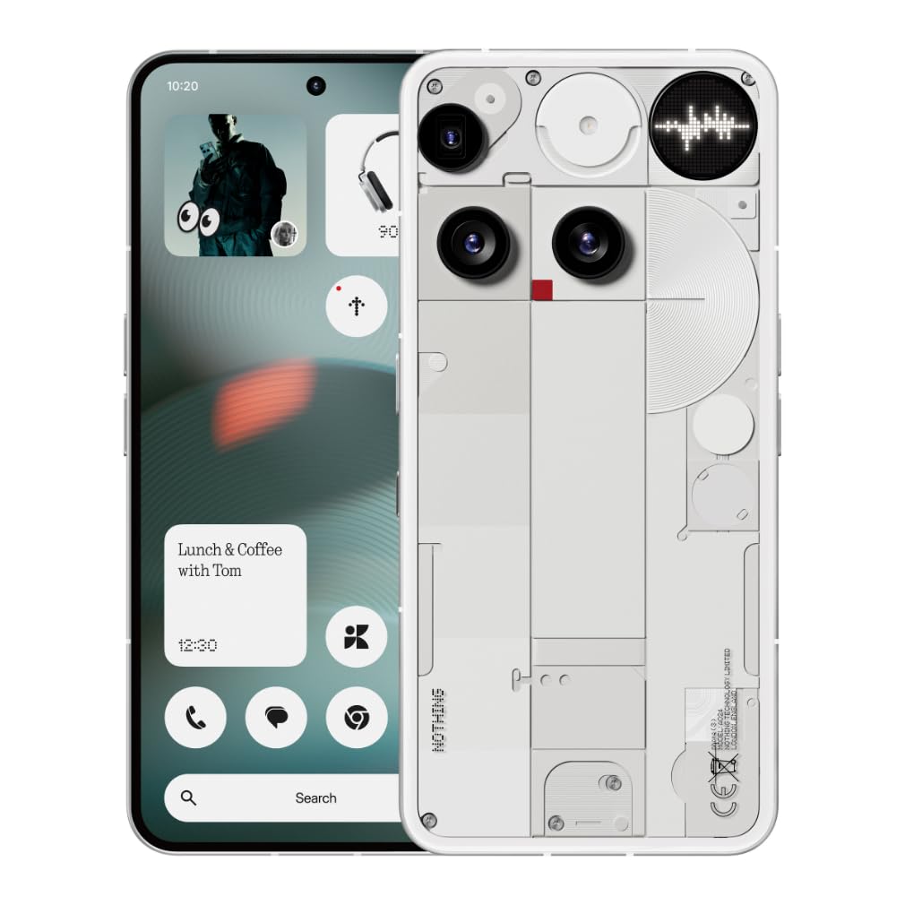 Nothing Phone (3) – Smartphone with 50 MP triple camera, 24h silicon-carbon battery, 6.67" 120Hz AMOLED display, Glyph Matrix, 16GB + 512GB – White
