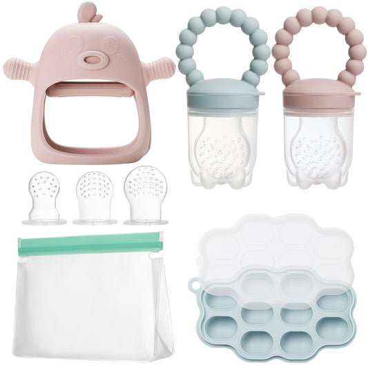 WEST STORY Baby Fruchtsauger, Beißspielzeug (5x Silikon Sauger in 3 Größen)