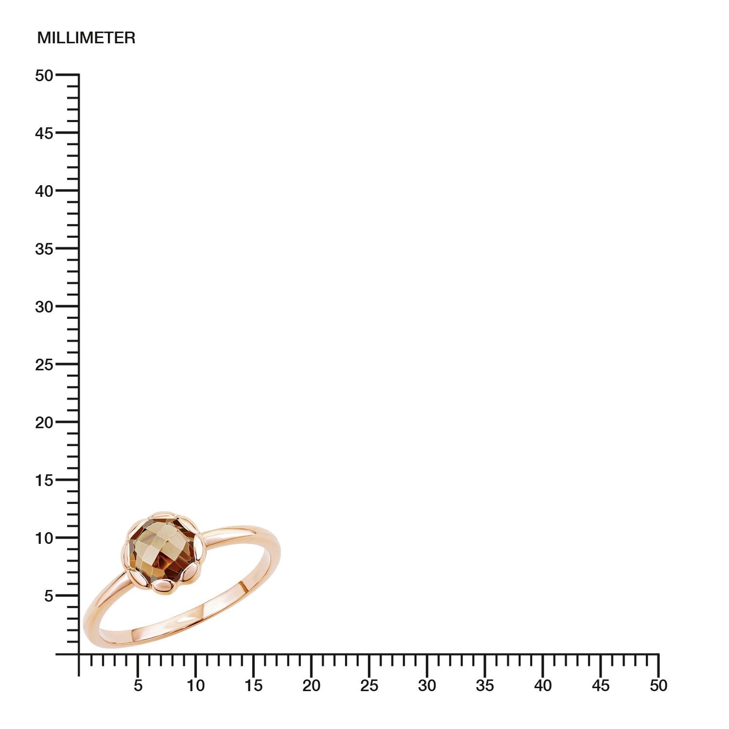 s.Oliver 925 silver ladies' ring - partially gold-plated with zirconia (brown round cut)