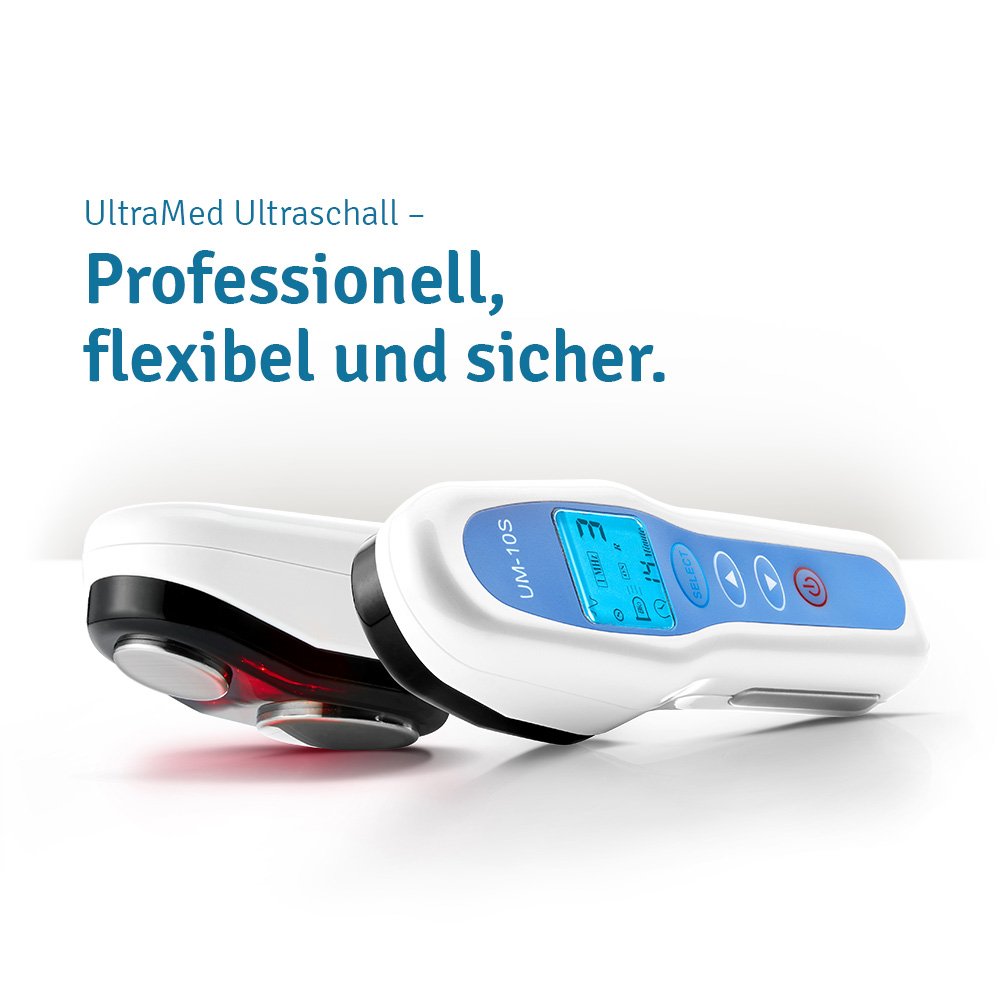 UltraMed Ultraschallgerät für Zuhause: Zwei Schallköpfe für die therapeutische Anwendung