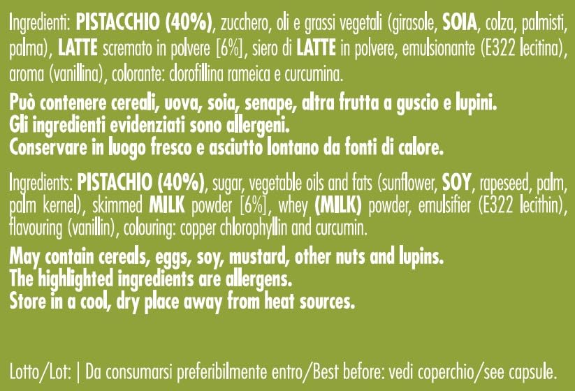 Brontedolci sweet pistachio cream with 40% pistachios from Sicily-Etna (2x 190g)