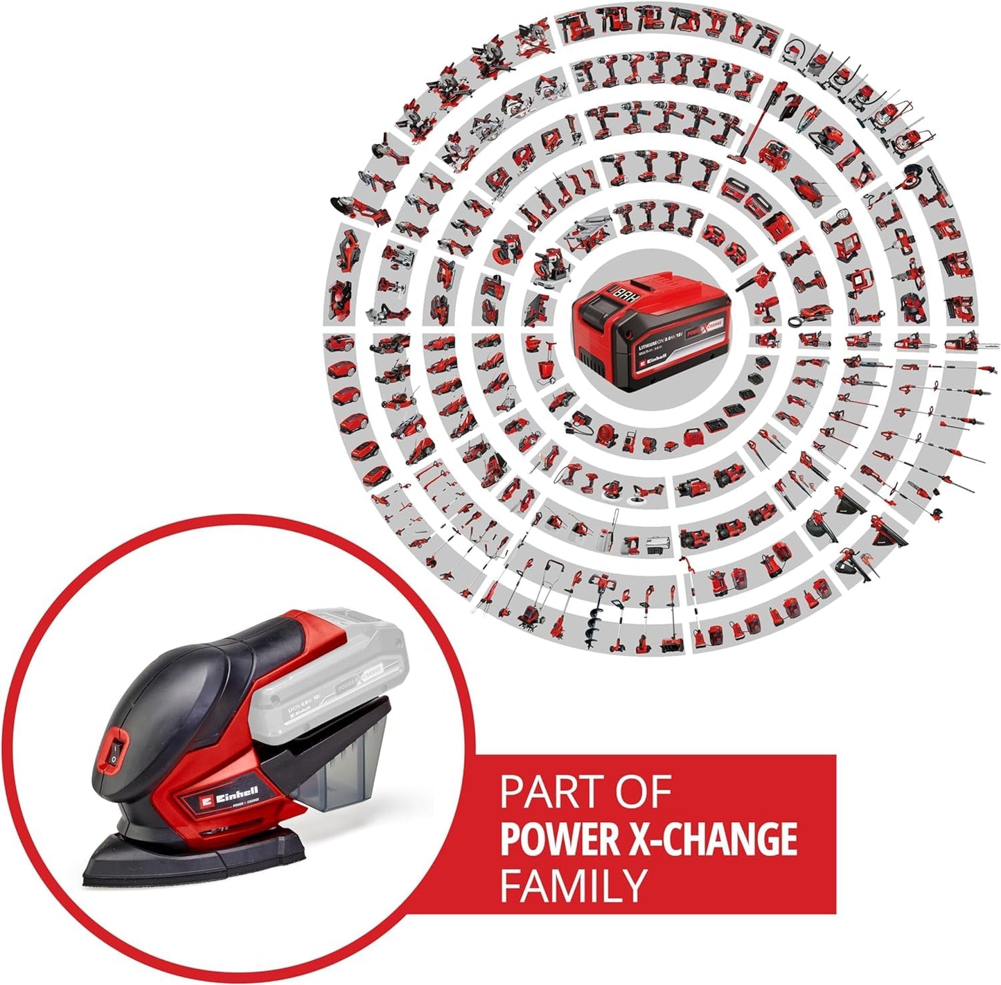Einhell Cordless Multi-Sander (TE-OS 18/150) Li-Solo Power X-Change without battery and charger