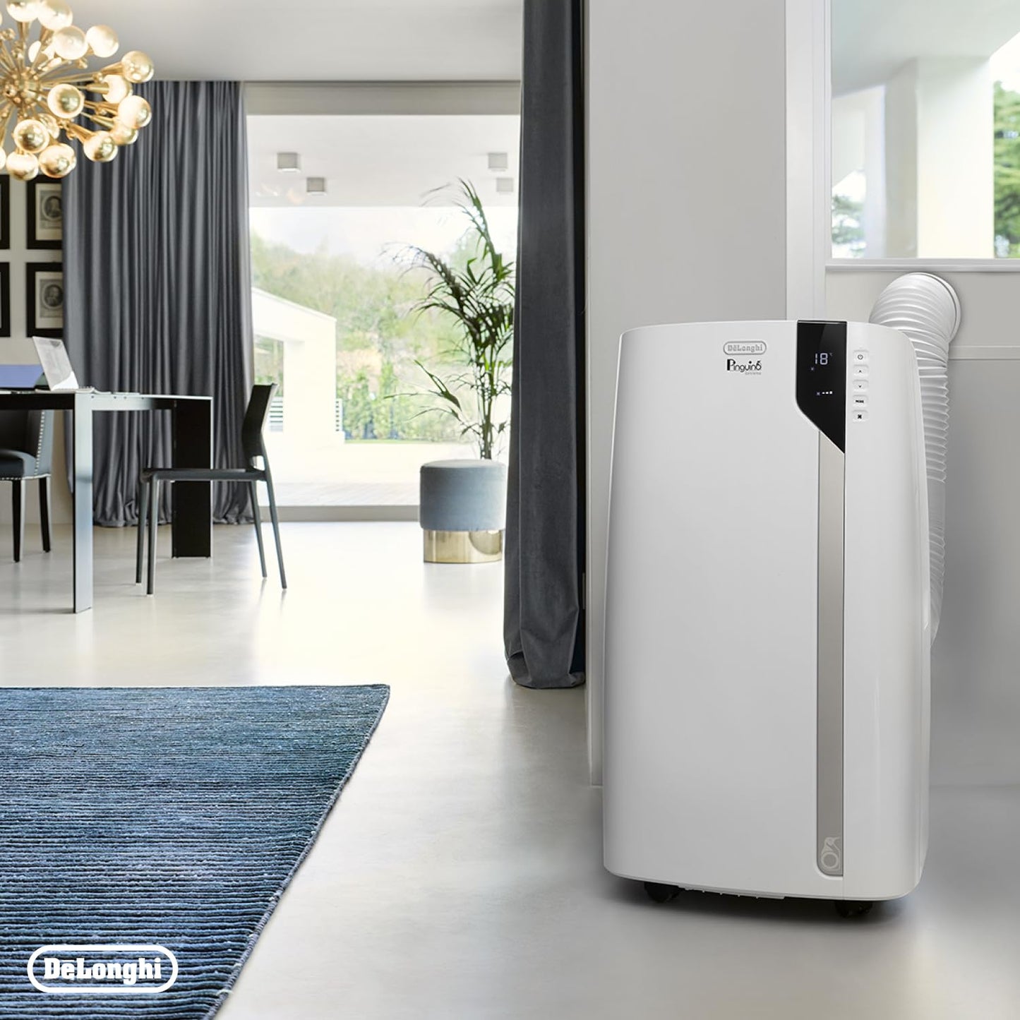 De'Longhi 'Pinguino PAC EX93' air conditioner with exhaust hose: Whisper Technology