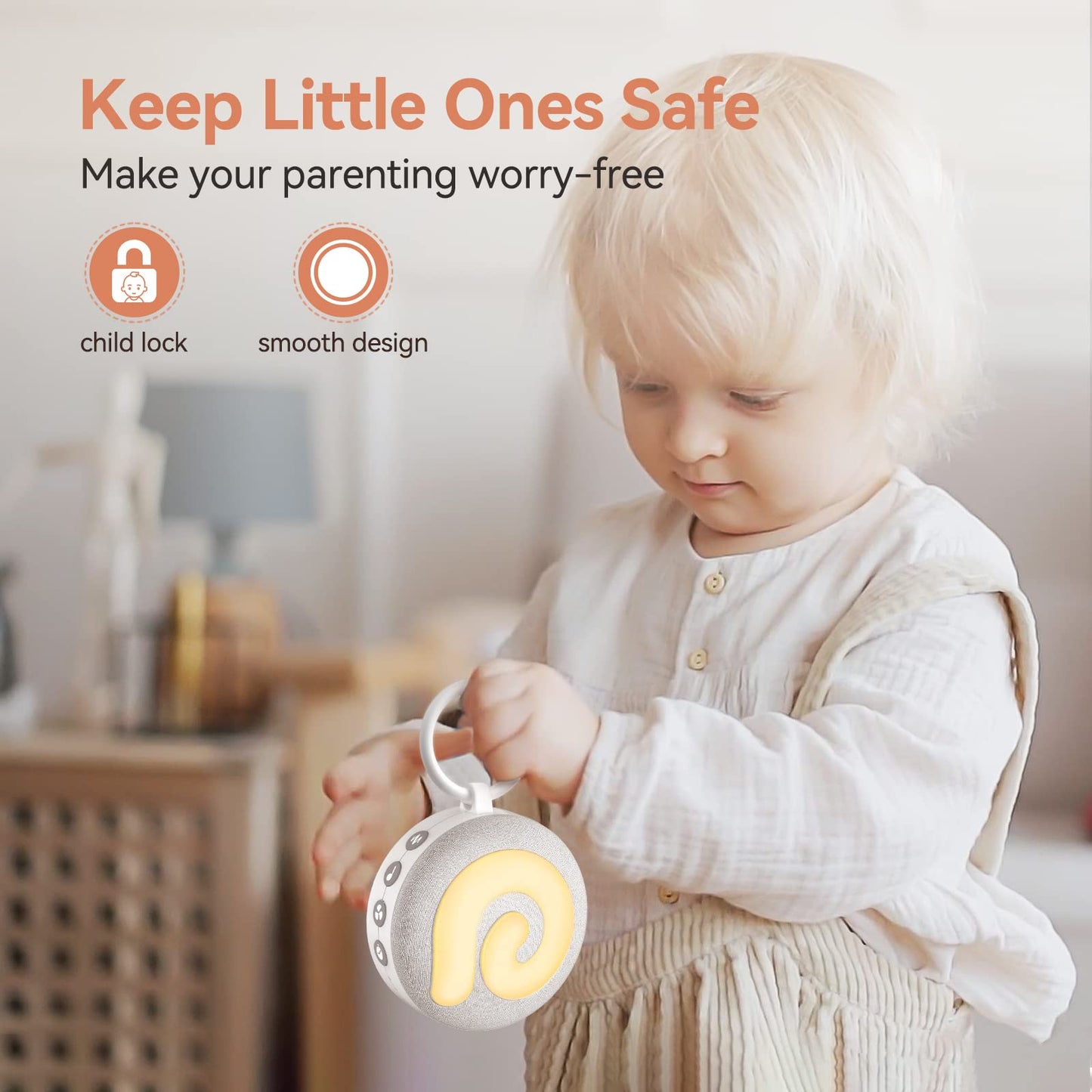 Dreamegg D11 Baby Sleep Aid: 21-Sound Machine, USB Rechargeable