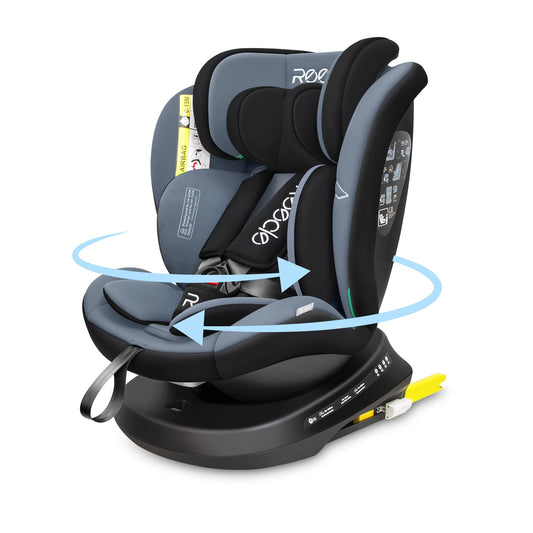 Reecle i-Size Kindersitz (Black Gray) 0+/1/2/3 | ISOFIX, Sicherheitszertifiziert