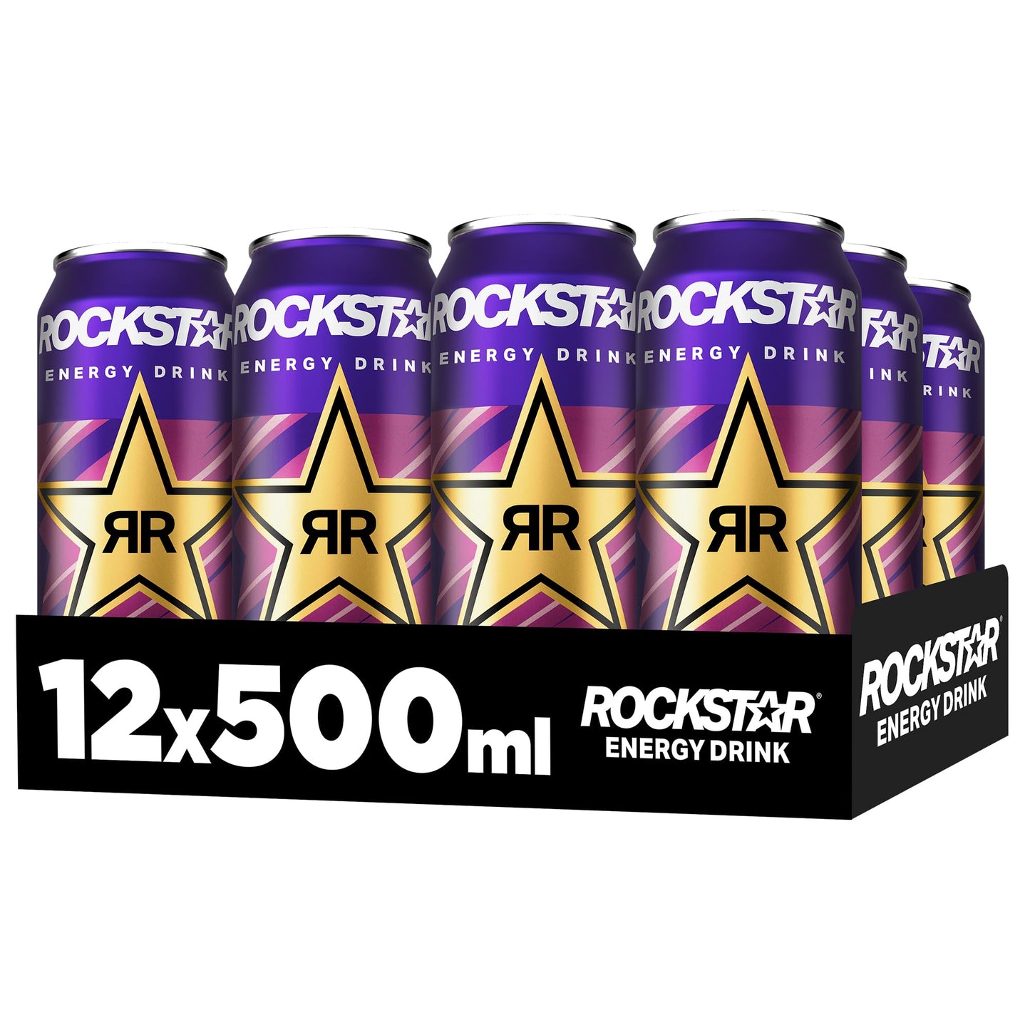 Rockstar Energy Drink (Tropical Guava) 12x 500ml- Refreshing drink for an energy boost