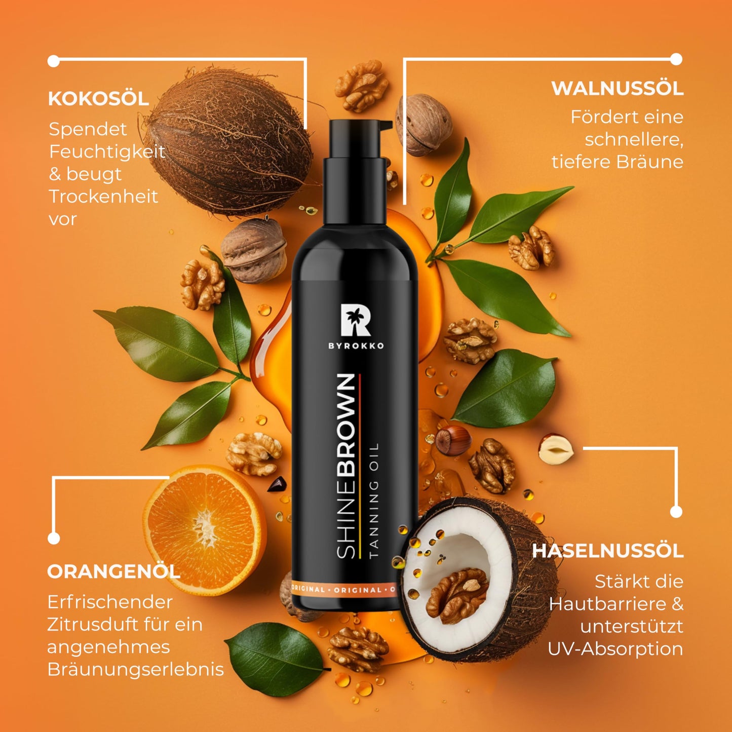 BYROKKO Shine Brown Premium XXL Tan Accelerator Oil (150ml)