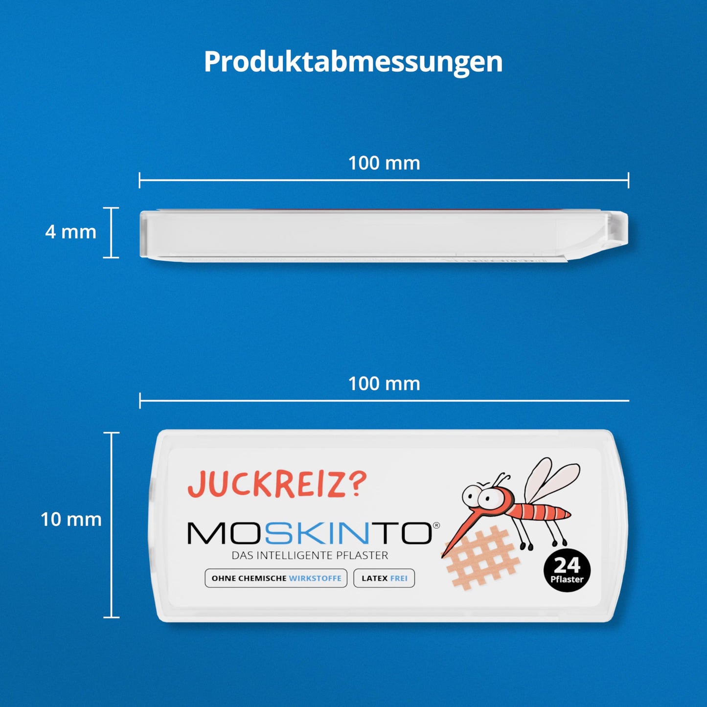 MOSKINTO mosquito plasters against mosquito bites, bite healer (24 plasters) for children and adults