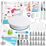 WENBURG cake plate & cake stand set (51 pieces) | Diameter: 28 cm for beginners and professionals