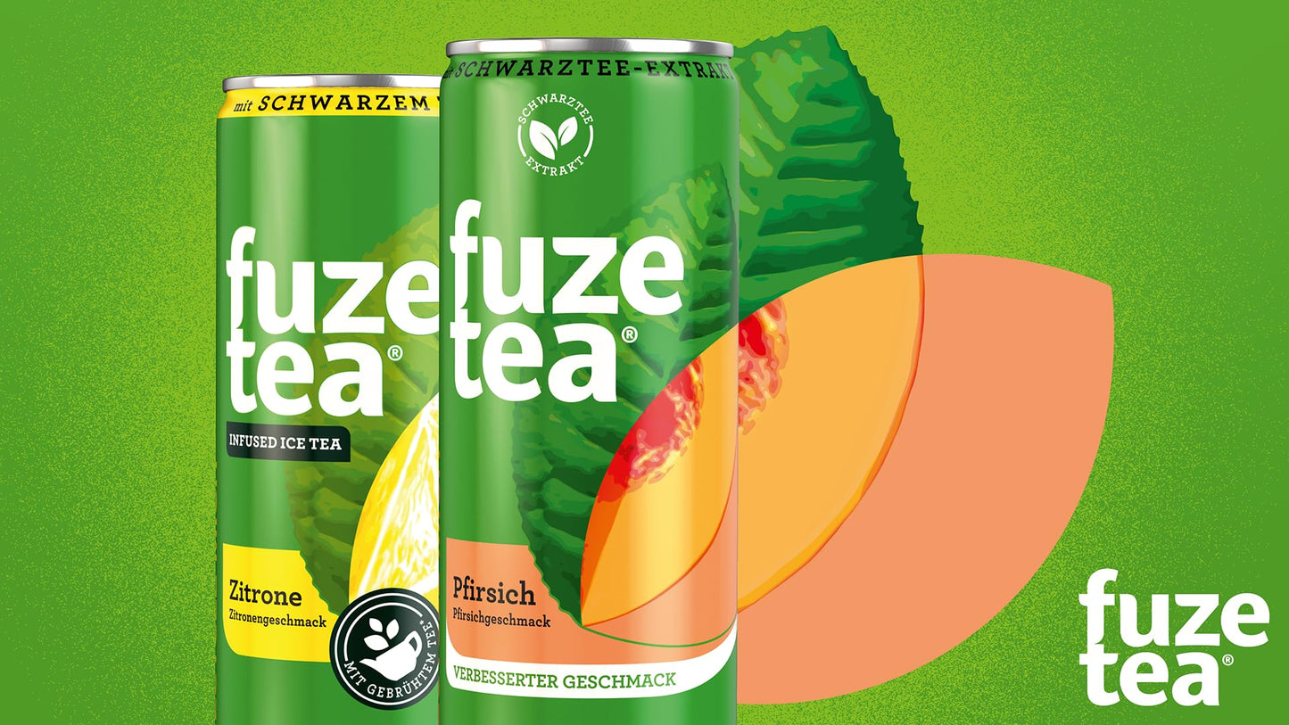 Fuze Tea mit Pfirsichgeschmack in Einweg Dosen (24x 330ml)