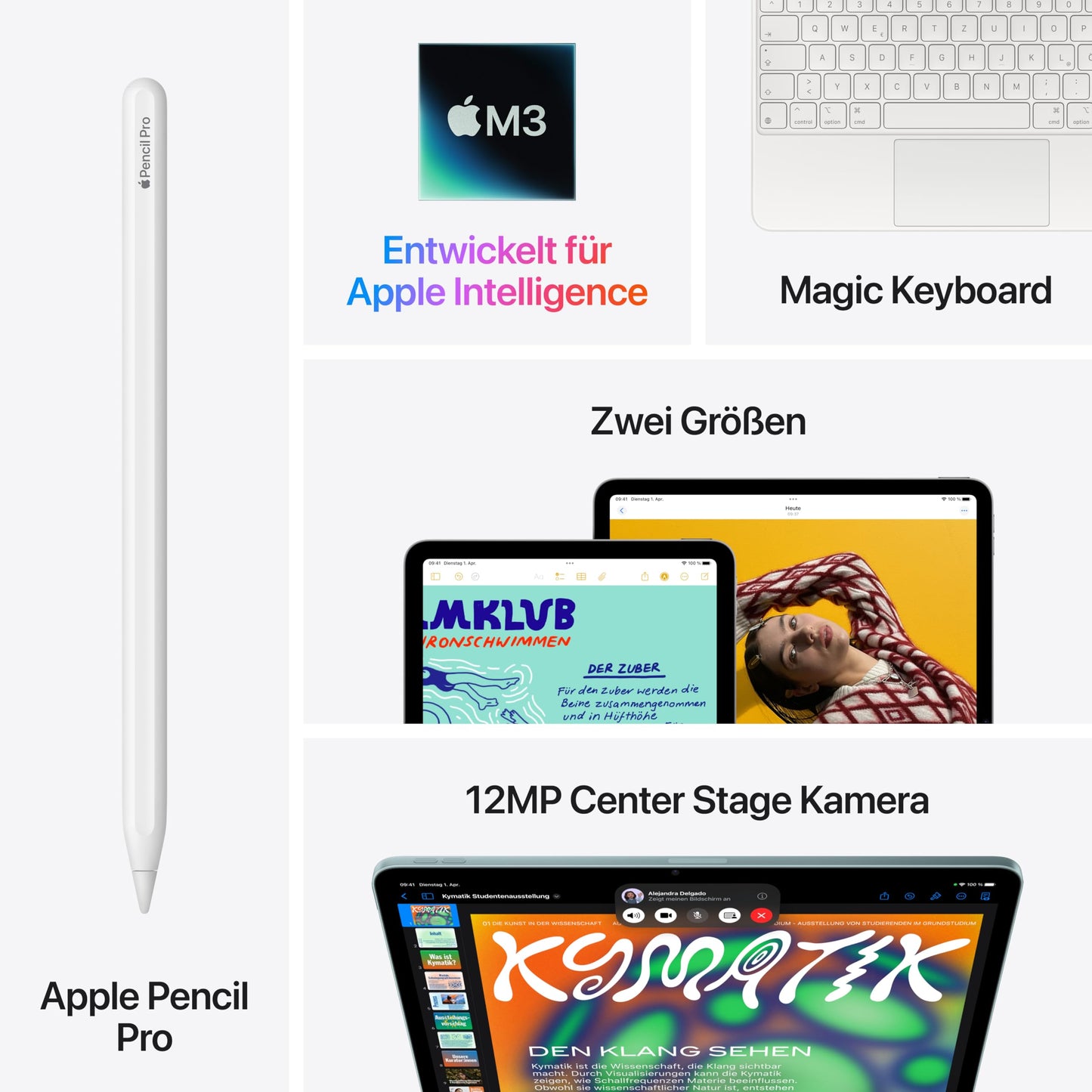 Apple iPad Air 11" with M3 chip: Apple Intelligence, Liquid Retina Display, 128GB - WLAN 6E