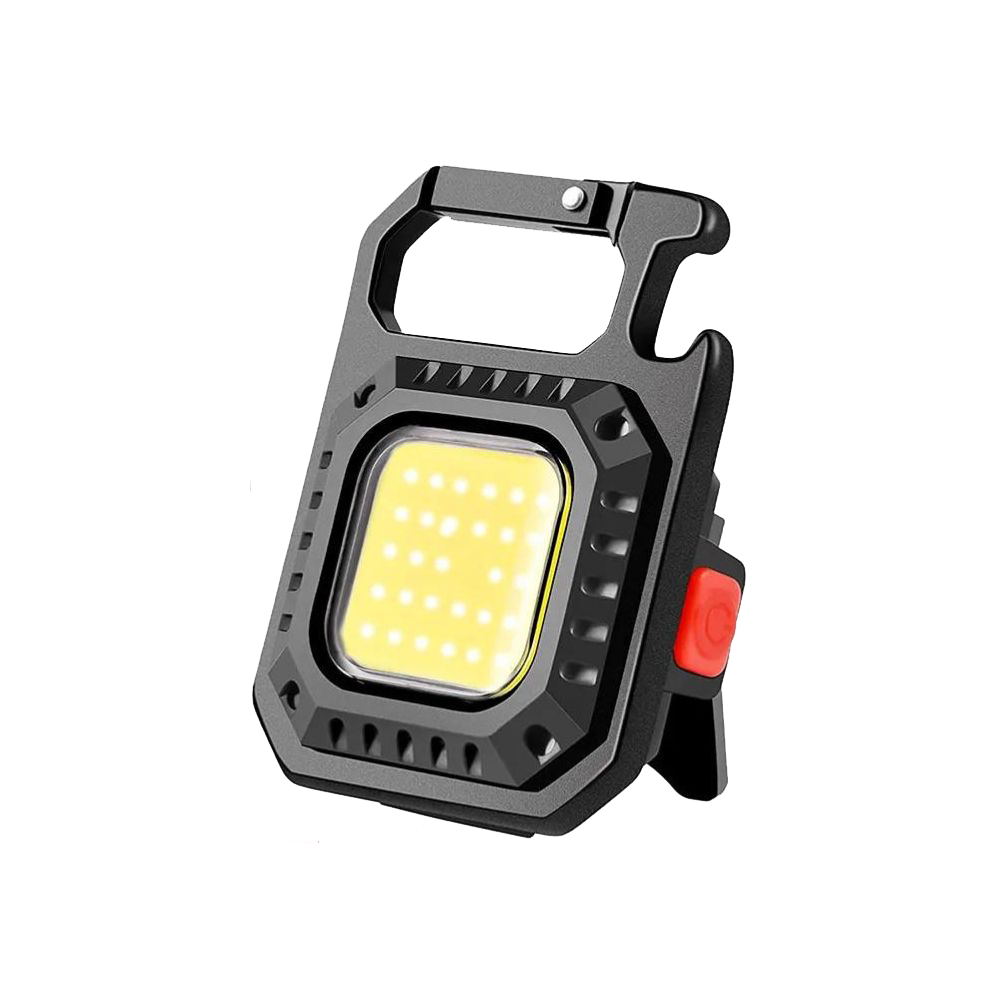 Porte-clés COB LED | 3 modes d'éclairage, pliable, rechargeable