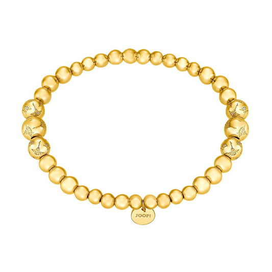 JOOP! stainless steel bracelet with logo tag including gift box in color: gold