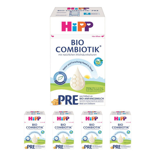 HiPP PRE Bio Combiotik (4x 600g), Anfangsmilch von Geburt an in bester Bio-Qualität
