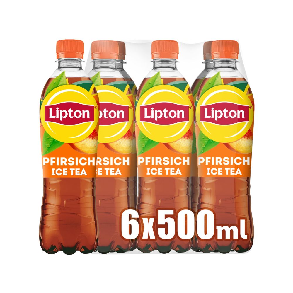 Lipton Ice Tea - Peach (6x 0.5l): Eistee mit Pfirsich Geschmack | EINWEG-Pfand