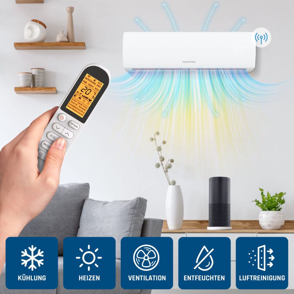 Danyon Multisplit Klimaanlage mit 2 Innengeräte: 18000BTU - 5,2kW - Wifi + APP