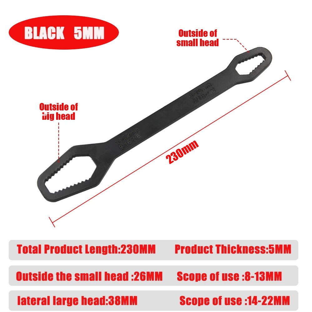 Clé Torx universelle double face pour 8 à 22 mm