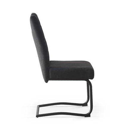 B&D home 2er-Set  Freischwinger Esszimmerstühle 'Sofia' | Modern Design in Anthrazit