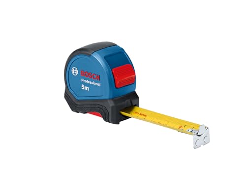 Bosch Professional Tape Measure (5m) | Aluminum housing, magnetic hook, one-hand operation