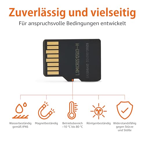 Amazon Basics 512 GB microSD Card | UHS-I U3 A2, up to 200 MB/s, for 4K/5K Video