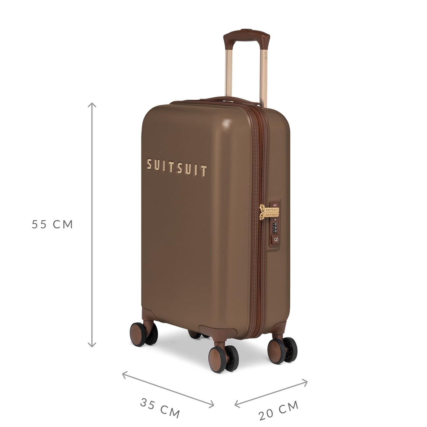 SUITSUIT 'Fab Seventies' carry-on suitcase (33 liters) with TSA lock | Brown 