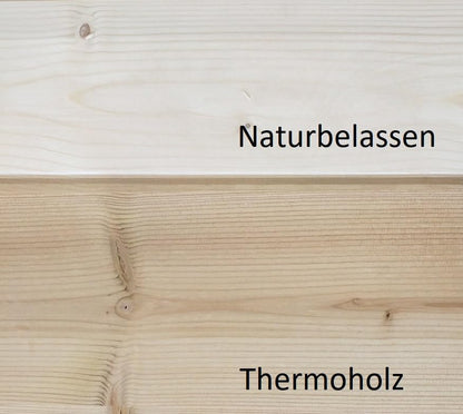 FinnTherm Saunafass 'Carrie' für Außen mit 2 Sitzbänke aus Holz | Wandstärke: 42mm