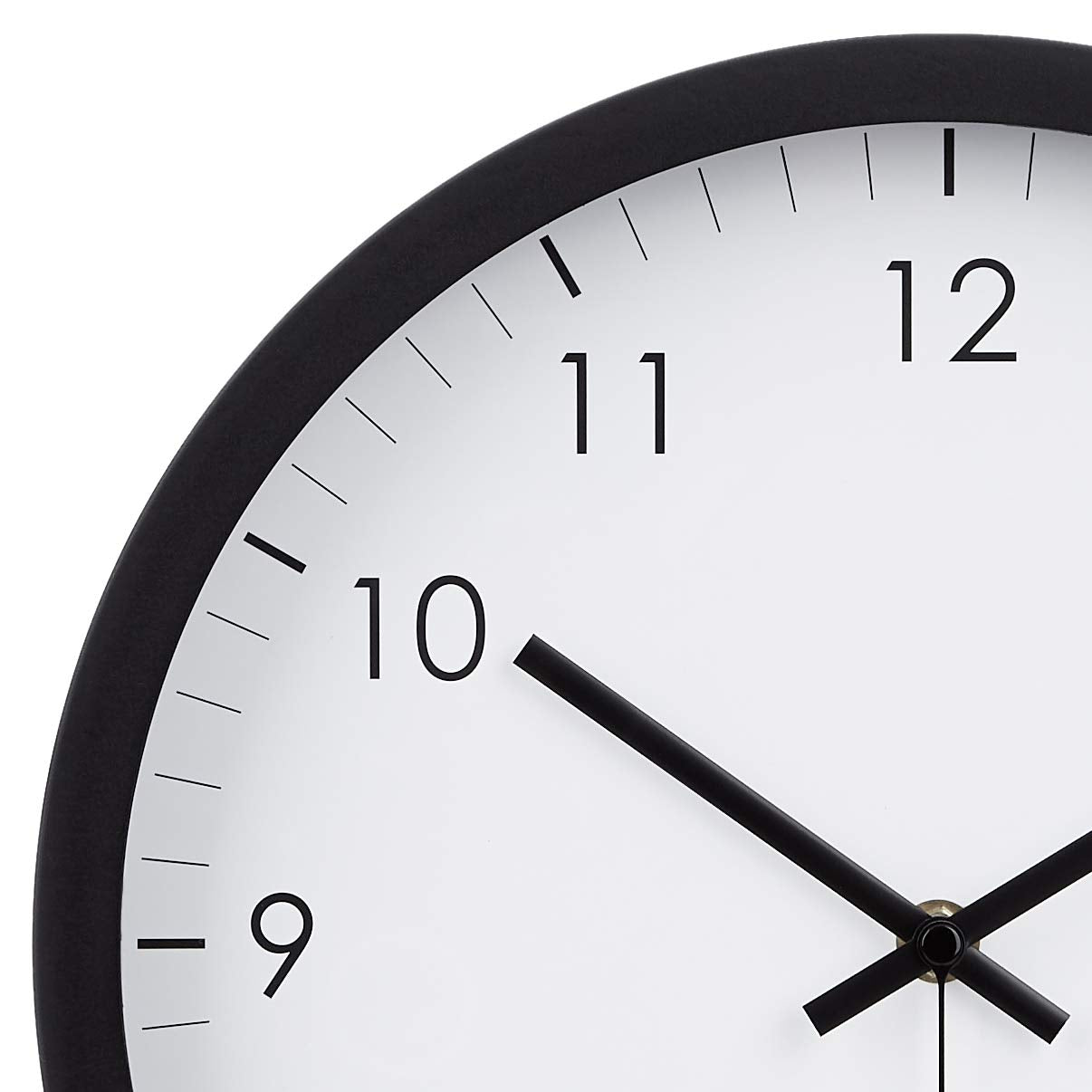 Amazon Basics Wall Clock (30cm): Battery-operated, Round, Easy-to-read, Silent