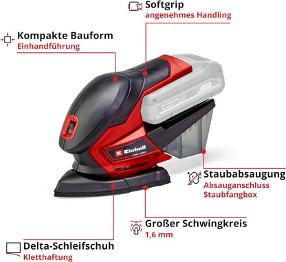 Einhell Cordless Multi-Sander (TE-OS 18/150) Li-Solo Power X-Change without battery and charger