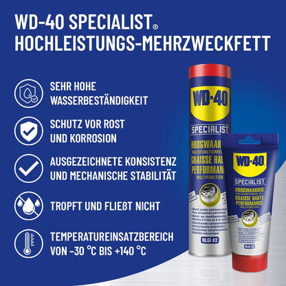 WD-40 Specialist High-Performance Multi-Purpose Grease, Corrosion Protection - 400g