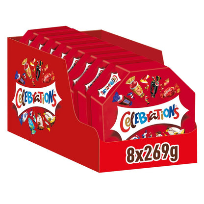 Celebrations Vollmilchschokoladen-Geschenkbox mit Mini-Schokoriegeln (8x 269g)