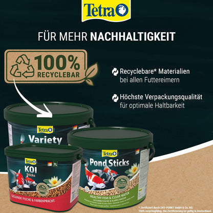 Tetra Pond Sticks (10L bucket) - Fish food for all pond fish: Clear water in the pond