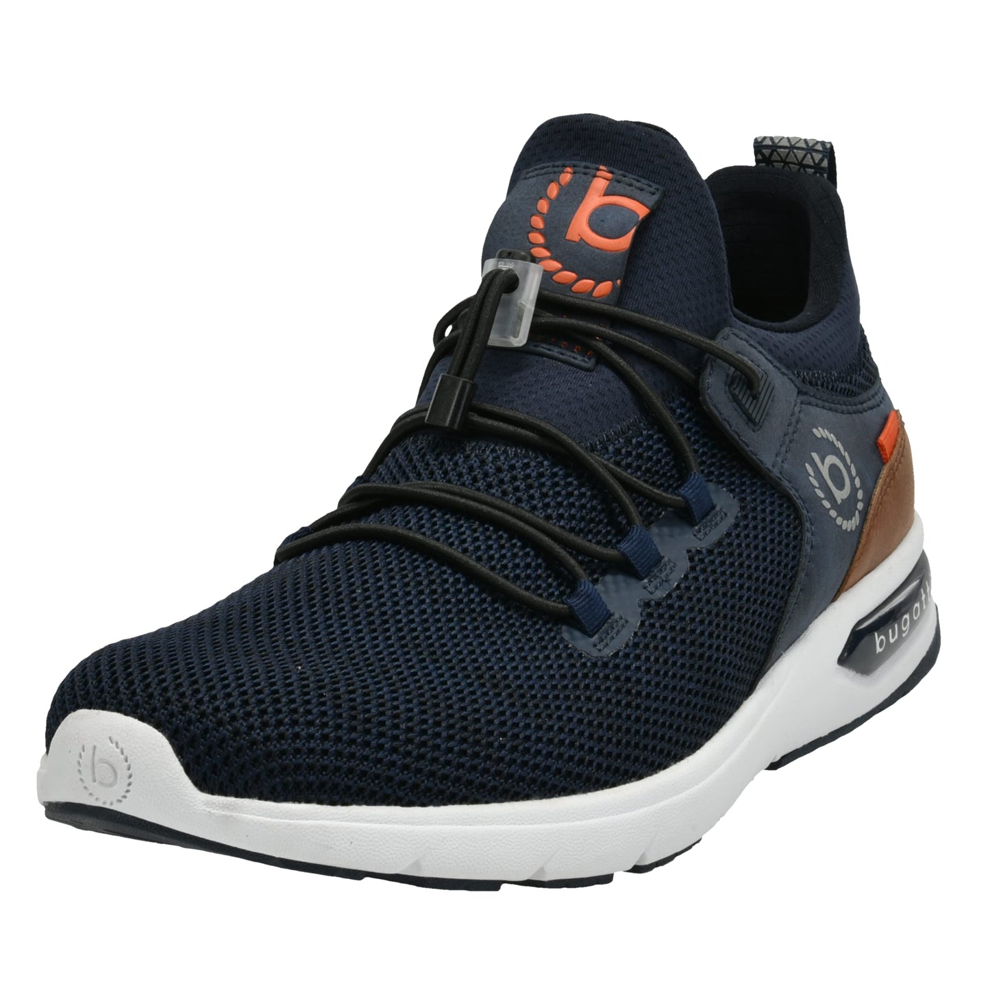 bugatti low-top men's sneakers with removable footbed in dark blue (4100)