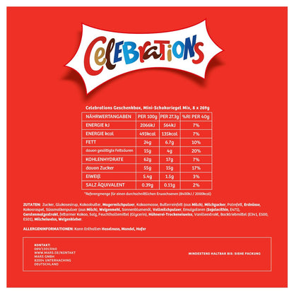 Celebrations Milk Chocolate Gift Box with Mini Chocolate Bars (8 x 269g)