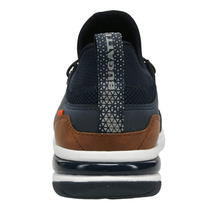 bugatti low-top men's sneakers with removable footbed in dark blue (4100)