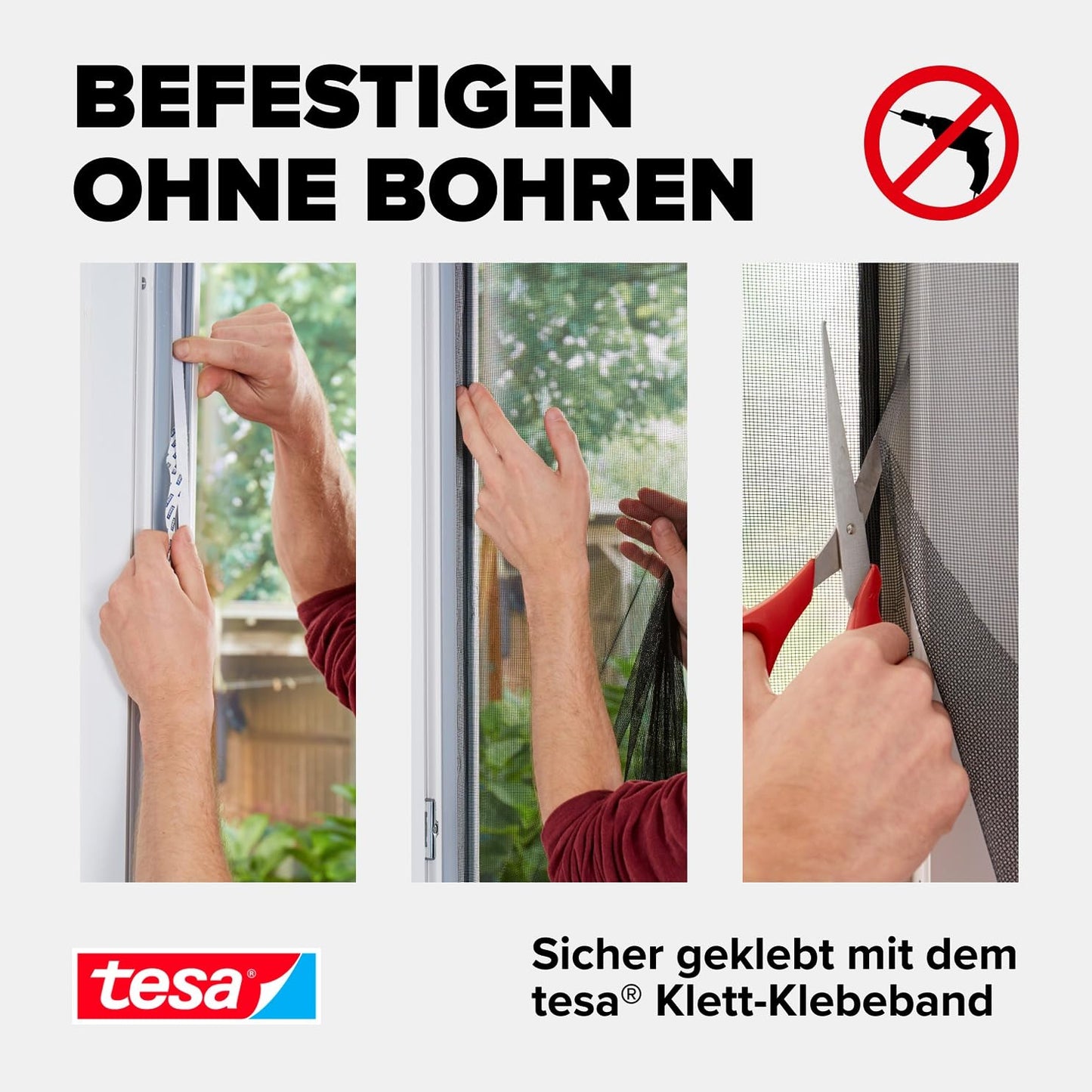 tesa 'Insect Stop' Standard fly screen (130x150cm) for windows: Cuttable