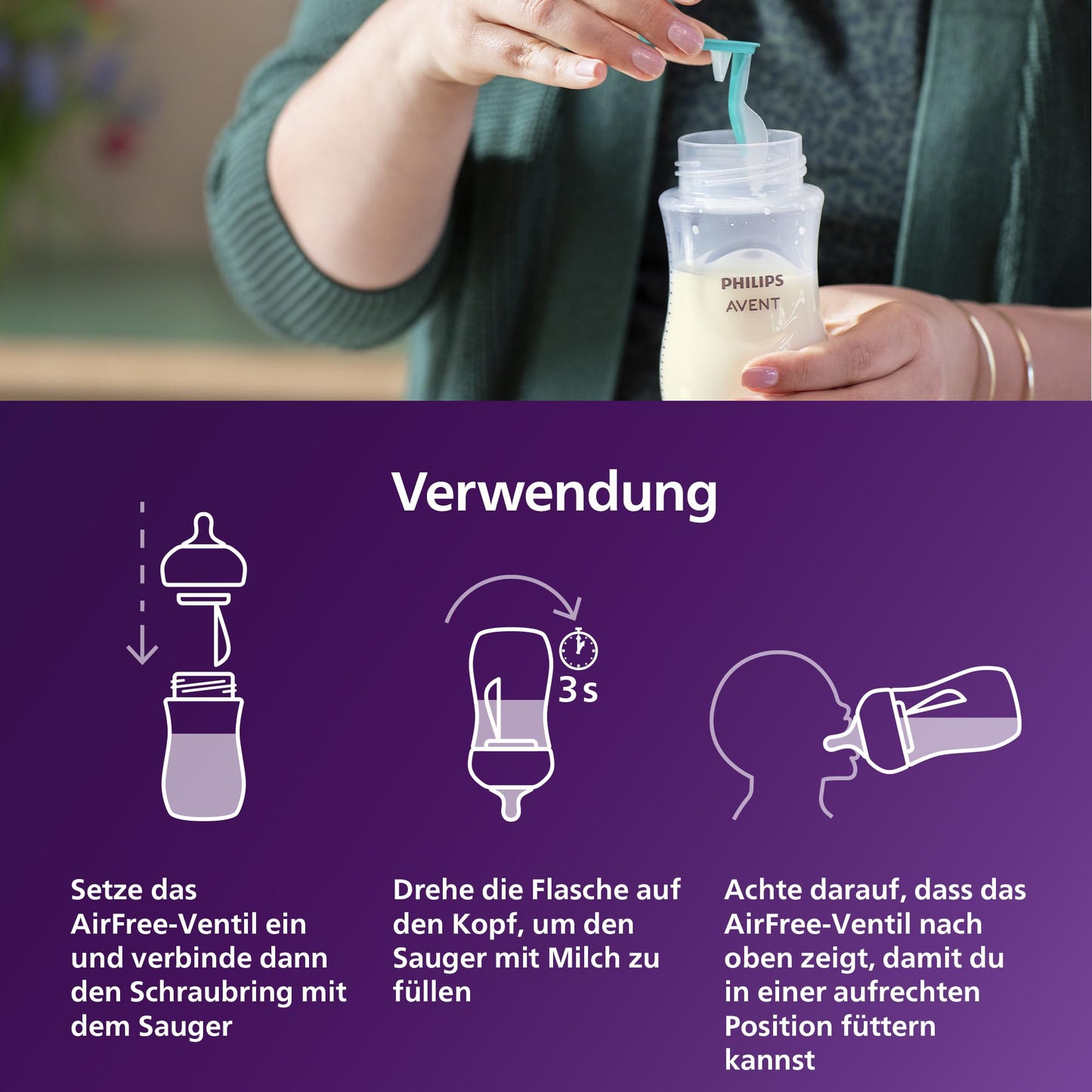 Philips Avent Baby Bottles with AirFree Valve: Gift Set for Newborns
