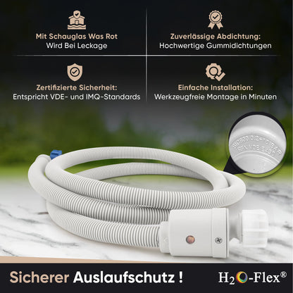 Aquastop safety inlet hose for washing machine and dishwasher (2m)