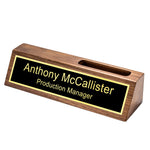 Desk Business Name Plate with Card Holder: Personalized Gift