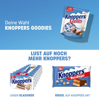 Knoppers Goodies Knusper Minis (1 x 180g): Knusprige Waffelkugeln gefüllt mit Haselnussstücken