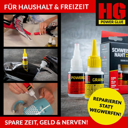 SCHWEISSNAHT aus der Flasche Sekundenkleber by HG Power Glue-MINIS | Extra-Stark