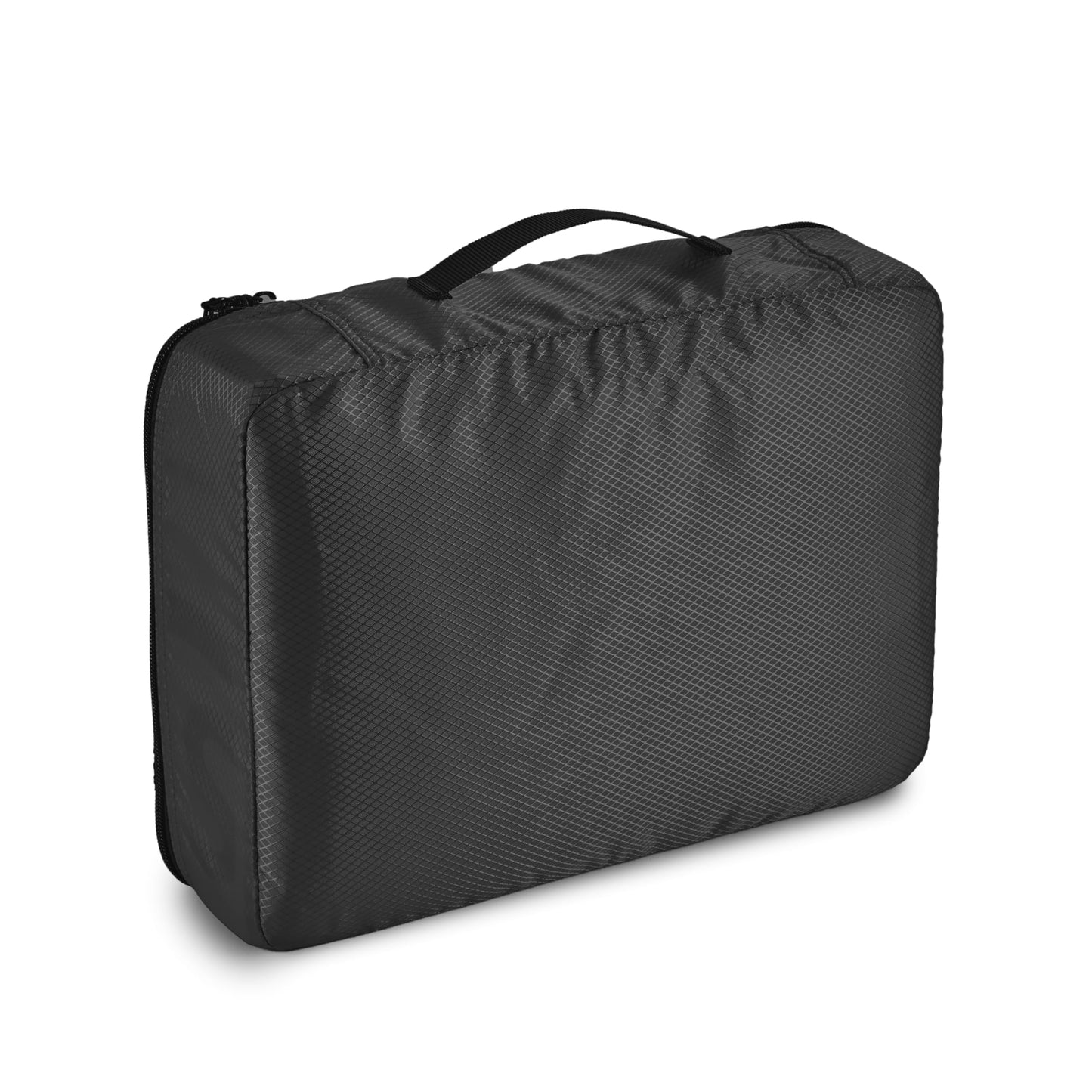 Amazon Basics Packing Cube Set for Suitcase, Travel Organizer, Zipper, 4 Pieces, 1 Pack, Medium, Black