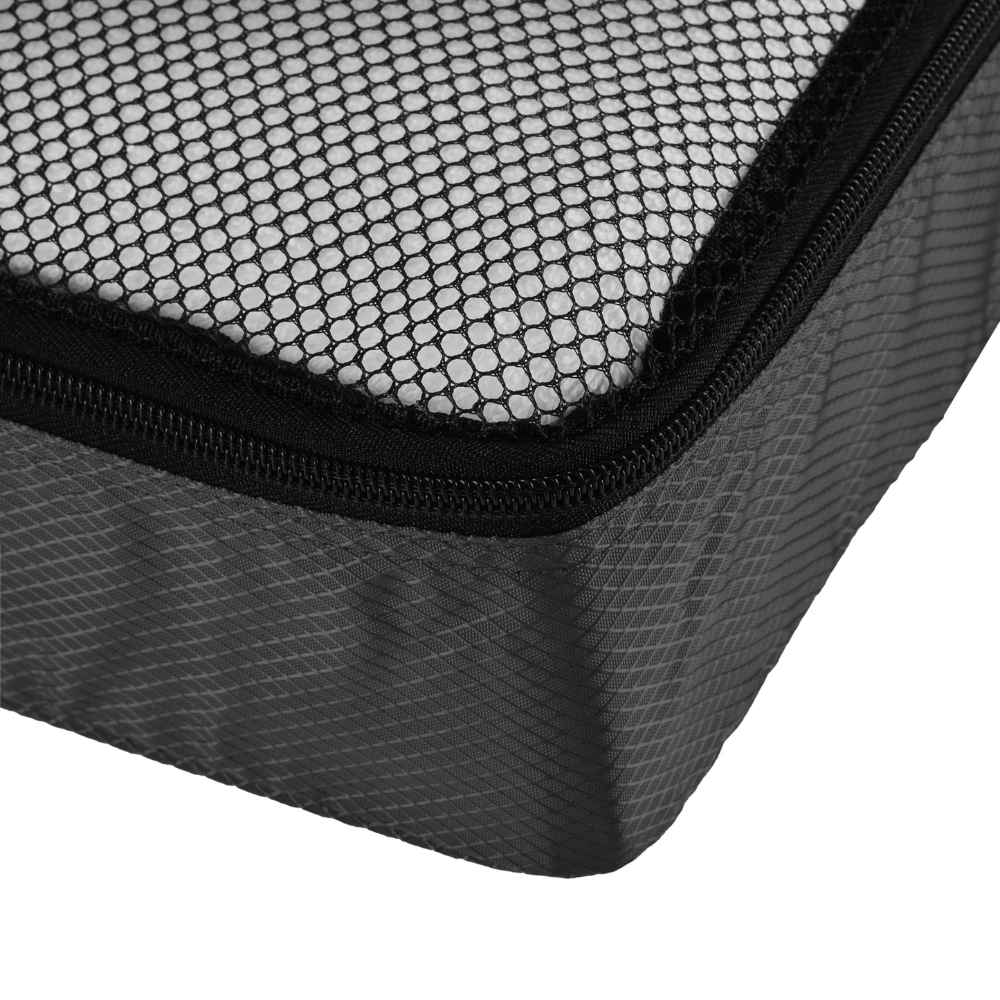 Amazon Basics Packing Cube Set for Suitcase, Travel Organizer, Zipper, 4 Pieces, 1 Pack, Medium, Black