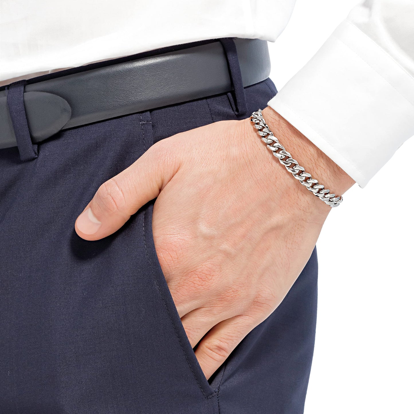 JOOP! Edelstahl-Armband für Herren (21cm) in Silber inkl. Geschenk Box