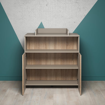 Babyzimmer-Set 'BERRY' mit 3-fach Lattenrost, Wickelkommode & Kleiderschrank