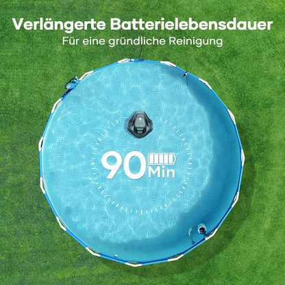 AIPER Cordless Pool Vacuum with Battery (90 min. Runtime): LED indicators, dual drive