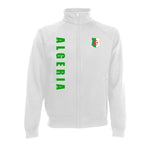 Algeria 'ALGERIA' sweat jacket with desired name & number in white