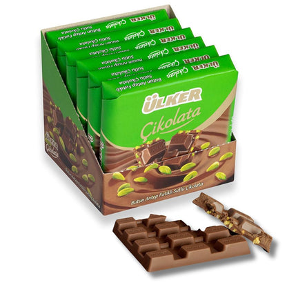 ÜLKER Milchschokolade 'Çikolata' mit ganzen Pistazien (6x 70g)