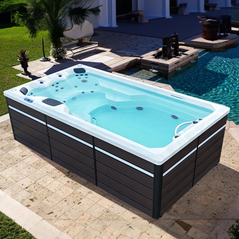 CANADIAN SPA CO. 2025 St. Lawrence Swim Spa (4m) Outdoor Whirlpool for 5 people: LED, music system