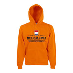 Netherlands Fan Hoodie | Premium Flex Print - Hoodie in Orange