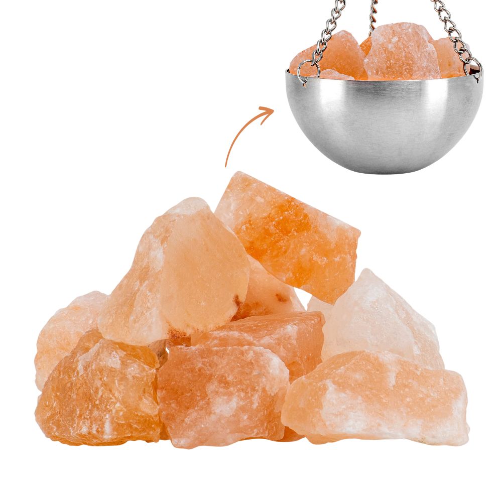 Natural rock crystal sauna salt (2kg) from Pakistan for sauna &amp; wellness